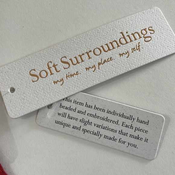 Soft Surroundings Valette Waffle Top with Rhinestone Embroidery NWT - Picture 6 of 8